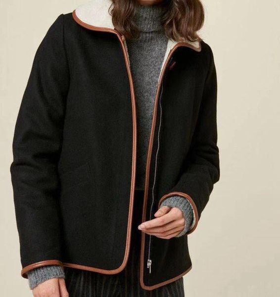 women's jackets women jacket 2021 autumn and winter lamb fur lapel coat leather, Black;brown
women's jackets women jacket 2021 autumn and winter lamb fur lapel coat leather, Black;brown