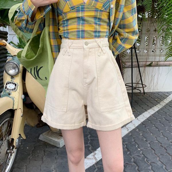 women's shorts summer women high waist enzyme washed black apricot white jeans casual female loose fit blue denim, White;black
women's shorts summer women high waist enzyme washed black apricot white jeans casual female loose fit blue denim, White;black