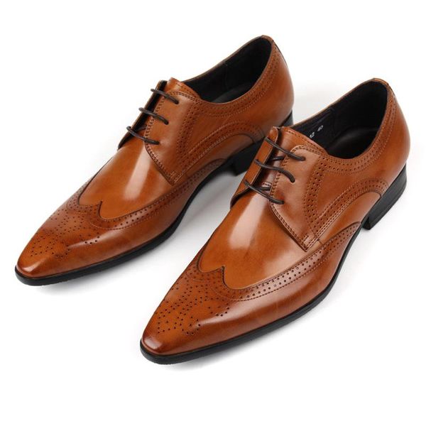 dress shoes leather men's lace-up genuine fashion cowhide men formal wear work, Black
dress shoes leather men's lace-up genuine fashion cowhide men formal wear work, Black