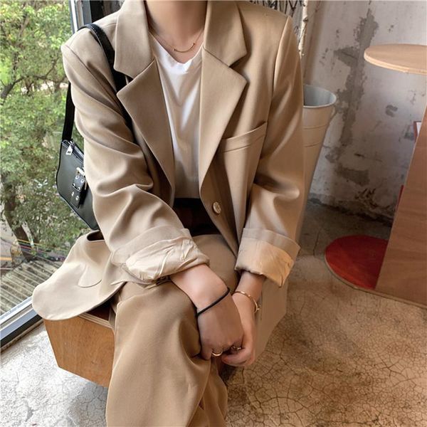 notched casual solid blazer jacket 2021 new autumn winter all match formal women blazers suit coat female, White;black
notched casual solid blazer jacket 2021 new autumn winter all match formal women blazers suit coat female, White;black