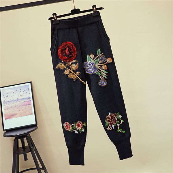 autumn black knitted set women manual sequins flowers knit sweater pencil pants two piece outfits female loose casual suit 2pc qhrb, Blue
autumn black knitted set women manual sequins flowers knit sweater pencil pants two piece outfits female loose casual suit 2pc qhrb, Blue