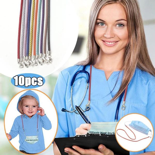 10 pcs adjustable face masks lanyard handy convenient holder rope mask lanyard hanging neck rope halter ropes neck cord for mask, Black;white
10 pcs adjustable face masks lanyard handy convenient holder rope mask lanyard hanging neck rope halter ropes neck cord for mask, Black;white