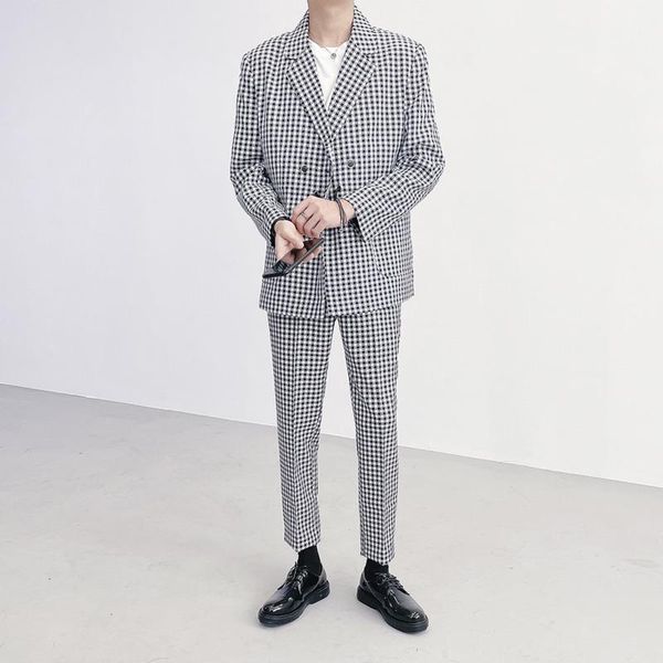 men's suits & blazers plaid suit slim fashion business society mens dress korean style jacket m-3xl, White;black
men's suits & blazers plaid suit slim fashion business society mens dress korean style jacket m-3xl, White;black