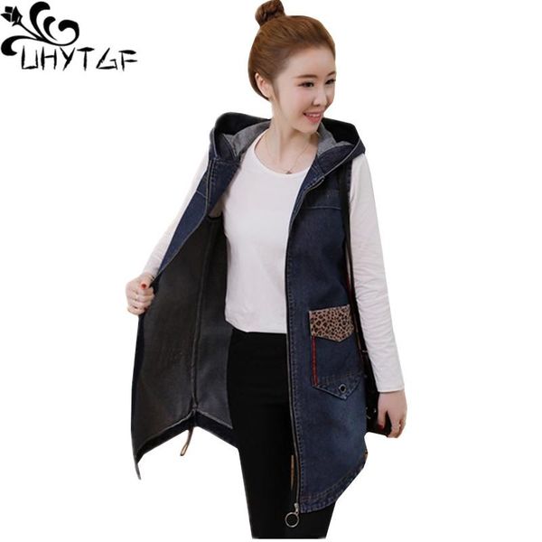 women's vests uhytgf loose 3xl plus size denim vest coat women fashion hooded sleeveless spring waistcoat long jeans 1237, Black;white
women's vests uhytgf loose 3xl plus size denim vest coat women fashion hooded sleeveless spring waistcoat long jeans 1237, Black;white