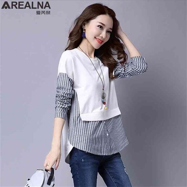 arealna autumn korean shirt women long sleeve casual shirts vintage stripe stitching fake two-pieces women blouses blusas 210730, White
arealna autumn korean shirt women long sleeve casual shirts vintage stripe stitching fake two-pieces women blouses blusas 210730, White