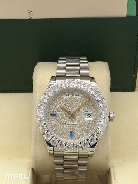 2021 luxury men's watch, diamond, star, high-end, calendar, date type stainless steel strap, automatic mechanical waterproof sapphire, Slivery;brown
2021 luxury men's watch, diamond, star, high-end, calendar, date type stainless steel strap, automatic mechanical waterproof sapphire, Slivery;brown