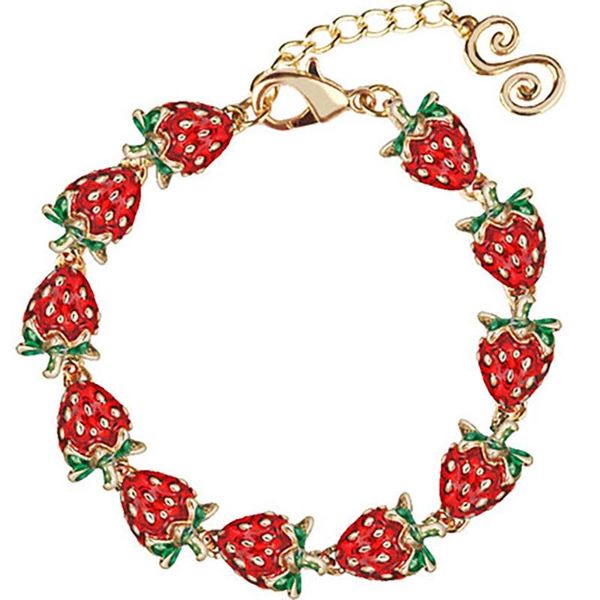 charm bracelets b05-001 european and american sweet bracelet girl heart ceramic love wild strawberry & bangles, Golden;silver
charm bracelets b05-001 european and american sweet bracelet girl heart ceramic love wild strawberry & bangles, Golden;silver