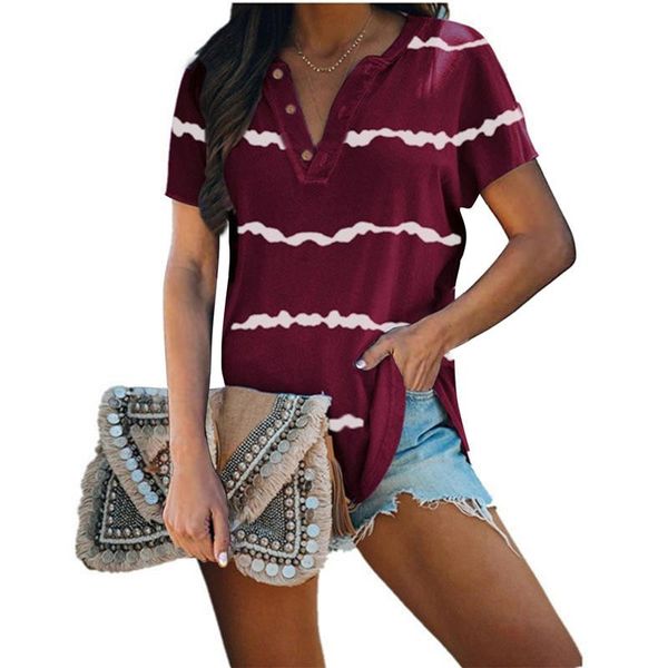 women's t-shirt 2021 summer plus size button decor v-neck short sleeve loose oversize elegant women casual fashion tee pullover, White
women's t-shirt 2021 summer plus size button decor v-neck short sleeve loose oversize elegant women casual fashion tee pullover, White