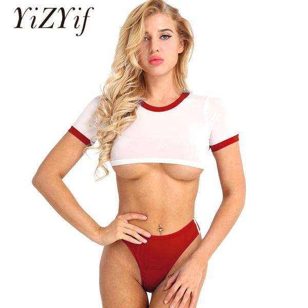 bras sets 2pcs/set school girl lingerie women set open crotch underwear sheer crop and briefs costume thongs, Red;black
bras sets 2pcs/set school girl lingerie women set open crotch underwear sheer crop and briefs costume thongs, Red;black