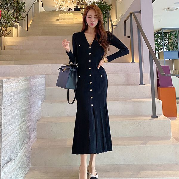 new arrival fashion knit elastic fresh women elegant work style sweet cute warm single breasted trumpet dress egep, White;black
new arrival fashion knit elastic fresh women elegant work style sweet cute warm single breasted trumpet dress egep, White;black