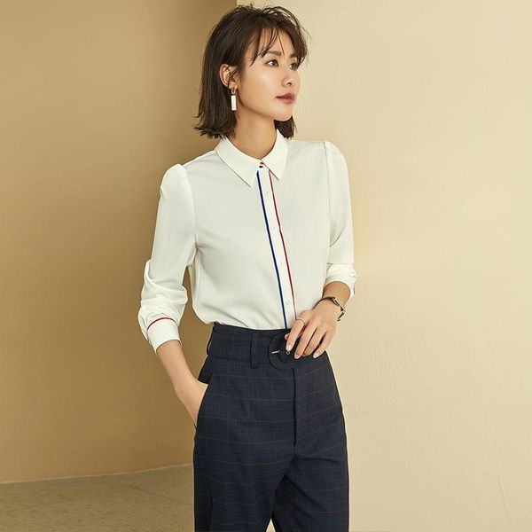 women's knits & tees shirt 2021 spring design sense non-mainstream white fashion chiffon loose long sleeve ol top
women's knits & tees shirt 2021 spring design sense non-mainstream white fashion chiffon loose long sleeve ol top