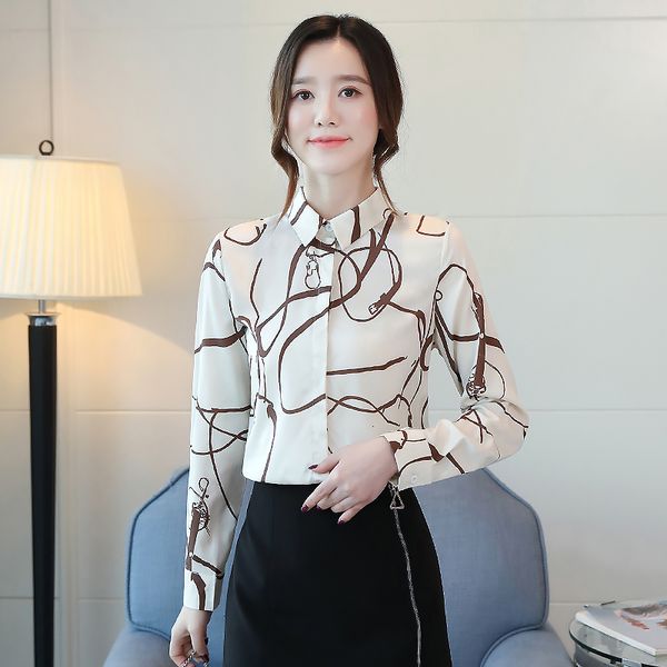 2021 spring printed female blouse female long sleeve casual turn-down collar female blouses 0ppn, Black
2021 spring printed female blouse female long sleeve casual turn-down collar female blouses 0ppn, Black