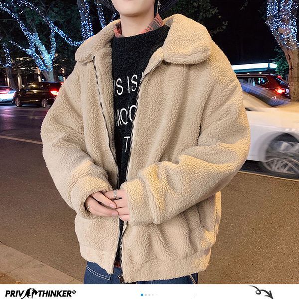 new 2021 privathinker winter warm lamb wool jacket coat for korean man casual outwear plus size men clothes fxsz, Black;brown
new 2021 privathinker winter warm lamb wool jacket coat for korean man casual outwear plus size men clothes fxsz, Black;brown
