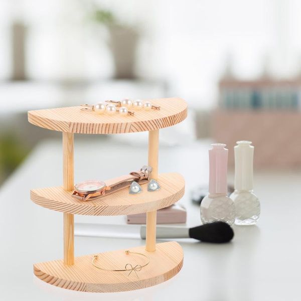 hooks & rails 1pc creative 3-tier glasses display shelf practical wooden jewelry storage rack
hooks & rails 1pc creative 3-tier glasses display shelf practical wooden jewelry storage rack
