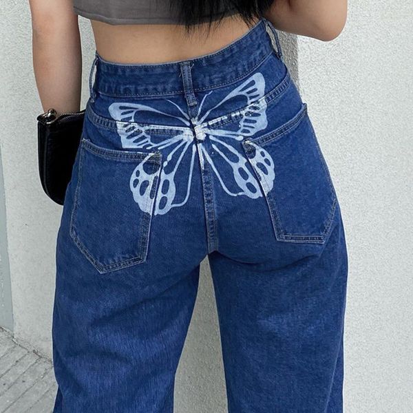 women's pants & capris yiciya butterfly print casual jeans woman high waist denim pocket streetwear long straight trousers ladies, Black;white
women's pants & capris yiciya butterfly print casual jeans woman high waist denim pocket streetwear long straight trousers ladies, Black;white