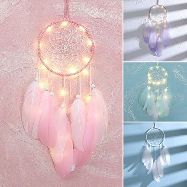 decorative objects & figurines yefui wall hanging dream catcher with led lights handmade feather braided wind chime art ornament for home ro
decorative objects & figurines yefui wall hanging dream catcher with led lights handmade feather braided wind chime art ornament for home ro