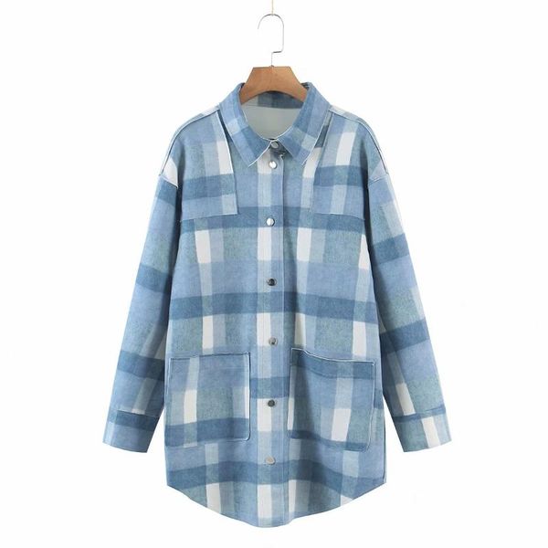 women's jackets women light blue plaid chic lady casual fashion blouse design jacket coat female turn down collar single breasted pocke, Black;brown
women's jackets women light blue plaid chic lady casual fashion blouse design jacket coat female turn down collar single breasted pocke, Black;brown