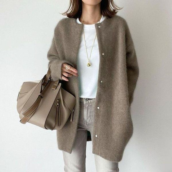 women's jackets fashion coat autumn super soft knitted thin japanese and korean design sense of minority loose woolen women, Black;brown
women's jackets fashion coat autumn super soft knitted thin japanese and korean design sense of minority loose woolen women, Black;brown