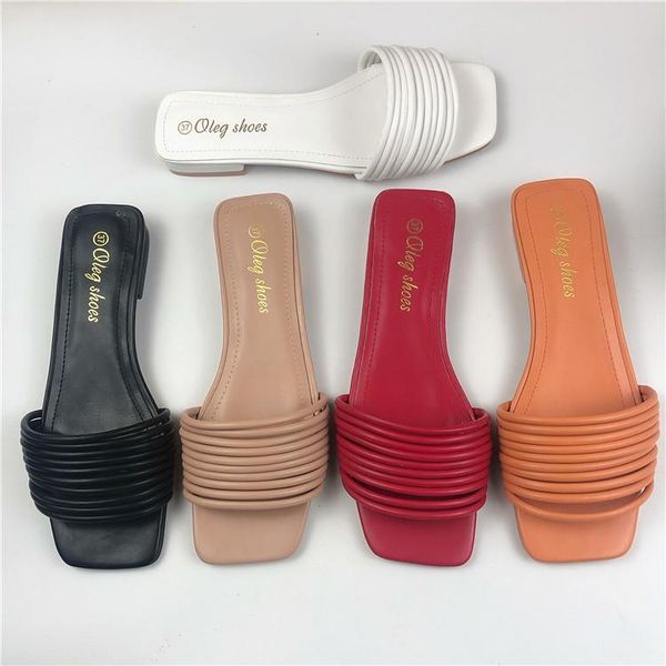 slippers shoes woman's big size slides low cross-tied square toe 2021 soft summer flat fabric rubber casual rome pu basic, Black
slippers shoes woman's big size slides low cross-tied square toe 2021 soft summer flat fabric rubber casual rome pu basic, Black