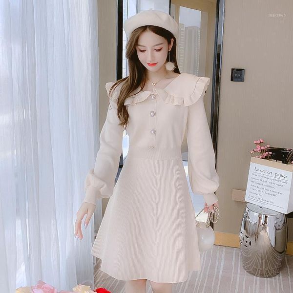 ruffles women one-piece robe dress korean spring vintage cute knitting solid high waist full sleeve dresses rice white red black casual, Black;gray
ruffles women one-piece robe dress korean spring vintage cute knitting solid high waist full sleeve dresses rice white red black casual, Black;gray