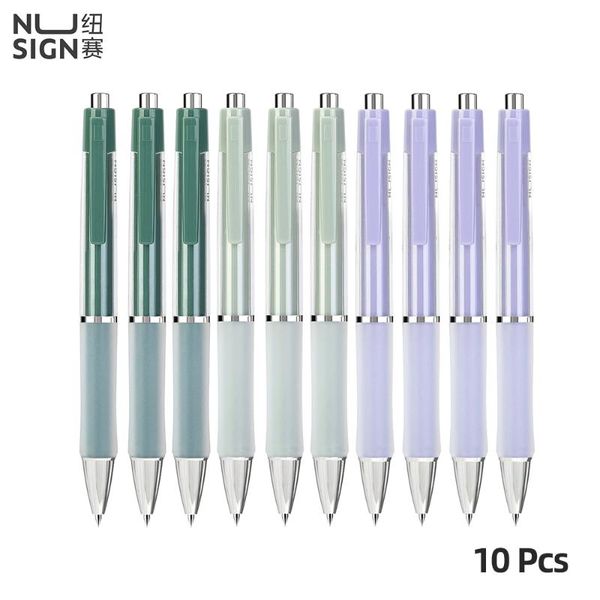 nusign 10pcs/box press type gel pen black ink 0.5mm office supplies stationery pens for students writing office signature pen
nusign 10pcs/box press type gel pen black ink 0.5mm office supplies stationery pens for students writing office signature pen