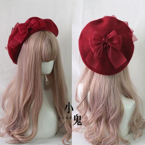 kawaii japanese beret hat lolita teenage heart sweet woolen handmade cute lace bowknot warm autumn winter painter hat headdress
kawaii japanese beret hat lolita teenage heart sweet woolen handmade cute lace bowknot warm autumn winter painter hat headdress