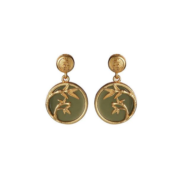 stud 925 sterling silver gold plated hetian gray jade ear studs bamboo joint peace buckle earring pendant for ladies earrings, Golden;silver
stud 925 sterling silver gold plated hetian gray jade ear studs bamboo joint peace buckle earring pendant for ladies earrings, Golden;silver