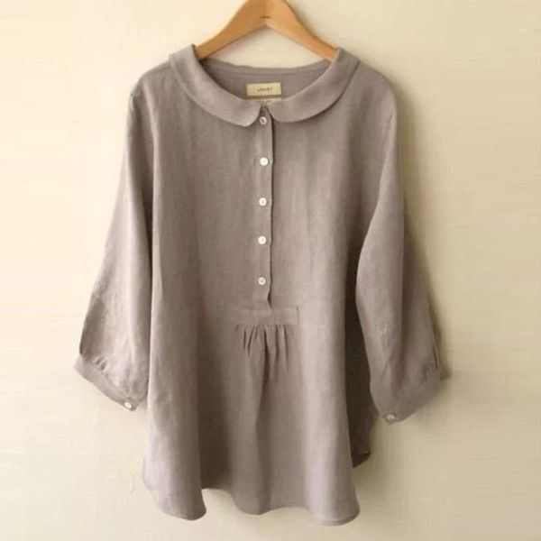 plain blouse women elegant turn down collar button ladies shirts solid color three quarter summer tunic females shirt blouse, White
plain blouse women elegant turn down collar button ladies shirts solid color three quarter summer tunic females shirt blouse, White