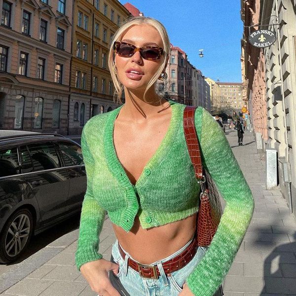 women's knits & tees y2k vintage knitted cardigan autumn tie dye print button up v neck long sleeve cropped knitwear women kawaii stree, White
women's knits & tees y2k vintage knitted cardigan autumn tie dye print button up v neck long sleeve cropped knitwear women kawaii stree, White