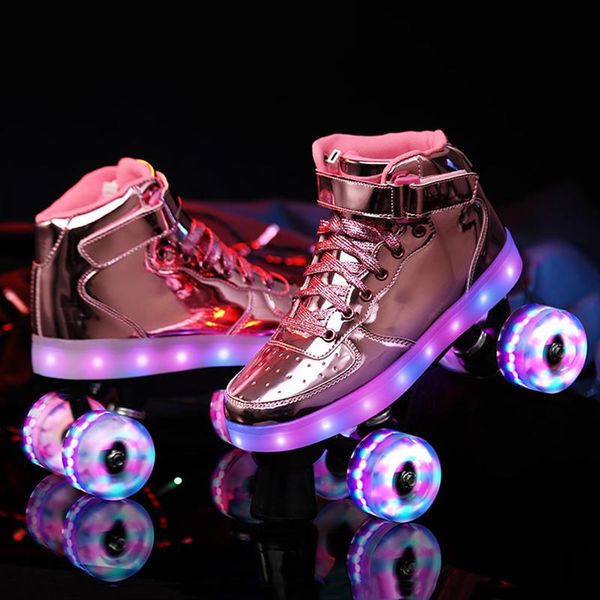 2021 new led rechargeable 7 colorful flash shoes double row 4 wheel roller skates outdoor men women patines
2021 new led rechargeable 7 colorful flash shoes double row 4 wheel roller skates outdoor men women patines