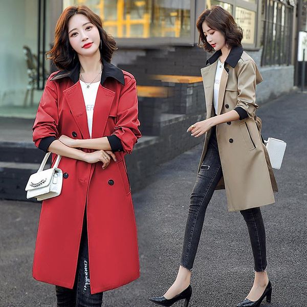 women's trench coats 2021 fashionable simple elegant waist slimming casual slim all-match fashion long coat, Tan;black
women's trench coats 2021 fashionable simple elegant waist slimming casual slim all-match fashion long coat, Tan;black