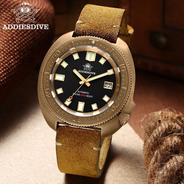 wristwatches addies men automatic mechanical watch nh35 calendar display c3 super luminous cusn8 bronze case 200m diving watches, Slivery;brown
wristwatches addies men automatic mechanical watch nh35 calendar display c3 super luminous cusn8 bronze case 200m diving watches, Slivery;brown