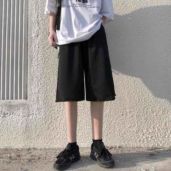 women's shorts womens summer solid knee-length high elastic waist loose casual female preppy students korean trousers, White;black
women's shorts womens summer solid knee-length high elastic waist loose casual female preppy students korean trousers, White;black