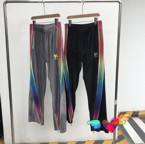 men's pants colourful side stripe needles 2021 men women yellow butterfly embroidered awge sweatpants velvet sports trousers, Black
men's pants colourful side stripe needles 2021 men women yellow butterfly embroidered awge sweatpants velvet sports trousers, Black