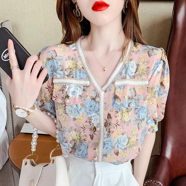 women's blouses & shirts lauri laki flroal print chiffon puff sleeve blouse women elegant vintage short plus size summer 2021, White
women's blouses & shirts lauri laki flroal print chiffon puff sleeve blouse women elegant vintage short plus size summer 2021, White