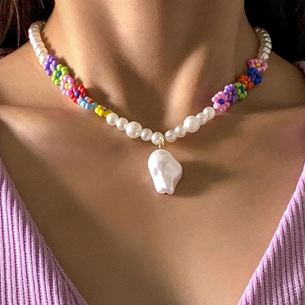 chokers kmvexo women baroque irregular pearl pendant necklace girls bohemian flower beads 2021 design handmade jewelry gift, Golden;silver
chokers kmvexo women baroque irregular pearl pendant necklace girls bohemian flower beads 2021 design handmade jewelry gift, Golden;silver