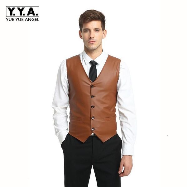 men's vests arrival summer mens vest fashion pu leather v-neck collar for men slim fit single breasted chaleco hombre plus size, Black;white
men's vests arrival summer mens vest fashion pu leather v-neck collar for men slim fit single breasted chaleco hombre plus size, Black;white