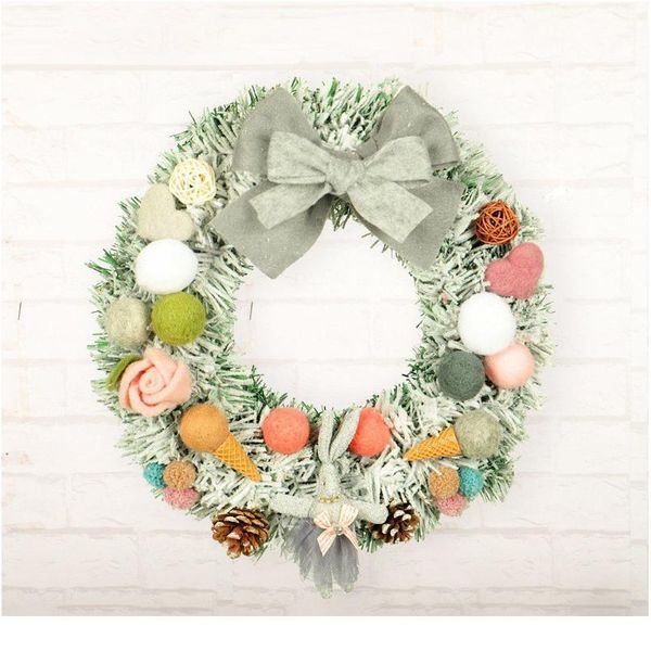 wool felt decoration wreath christmas flocking pine fruit door hanging home window decoration w qylkad
wool felt decoration wreath christmas flocking pine fruit door hanging home window decoration w qylkad