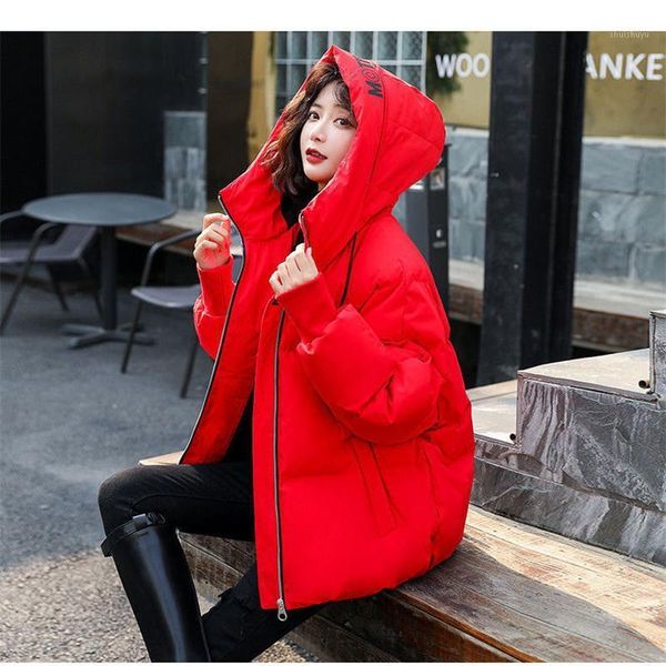 women's down & parkas warm hooded jacket winter 2021 student korean bread short cotton-padded coat oversized loose thicker parka female, Black
women's down & parkas warm hooded jacket winter 2021 student korean bread short cotton-padded coat oversized loose thicker parka female, Black