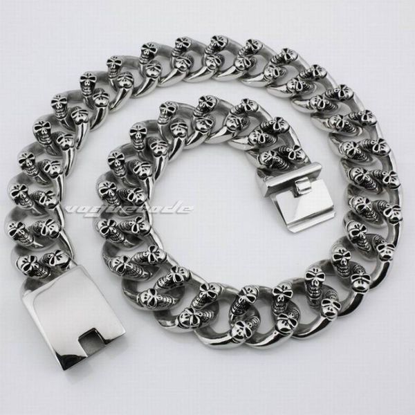 chains 316l stainless steel huge heavy skulls link chain mens biker rock punk necklace 5f005n 18" ~ 36", Silver
chains 316l stainless steel huge heavy skulls link chain mens biker rock punk necklace 5f005n 18" ~ 36", Silver