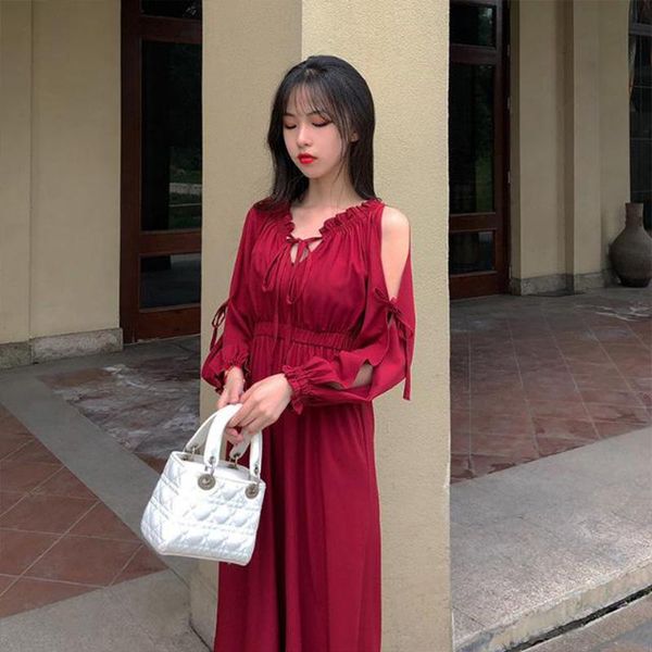 casual dresses women's spring summer style dress slash neck asymmetrical solid color bow puff sleeve elegant ss1299, Black;gray
casual dresses women's spring summer style dress slash neck asymmetrical solid color bow puff sleeve elegant ss1299, Black;gray