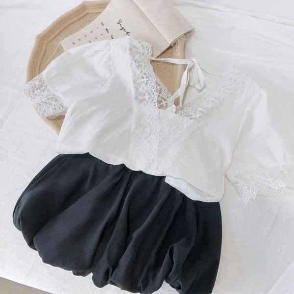 summer girls clothes sets v-neck lace short-sleeved baby shirt+ lantern pumpkin shorts toddler baby kids childrens clothing, White
summer girls clothes sets v-neck lace short-sleeved baby shirt+ lantern pumpkin shorts toddler baby kids childrens clothing, White