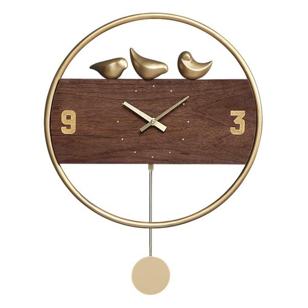 pointer silent sweep needle wall clock walnut wood golden metal hang with pendulum timepiece ornaments nordic wall watch
pointer silent sweep needle wall clock walnut wood golden metal hang with pendulum timepiece ornaments nordic wall watch
