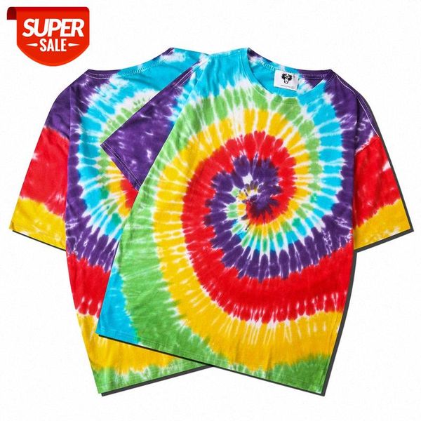 men's hip-hop street couple color tie-dye pattern women's round neck short-sleeved t-shirt #d08f, White;black
men's hip-hop street couple color tie-dye pattern women's round neck short-sleeved t-shirt #d08f, White;black