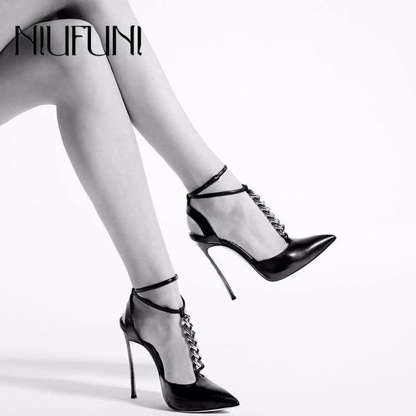 sandals 2021 ladies metal chain decoration pointed toes high heels women's shoes super party belt buckle, Black
sandals 2021 ladies metal chain decoration pointed toes high heels women's shoes super party belt buckle, Black
