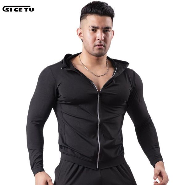 new sports jacket men's high elastic quick-drying black hooded jacket outdoor basketball running fitness clothing, White;red
new sports jacket men's high elastic quick-drying black hooded jacket outdoor basketball running fitness clothing, White;red