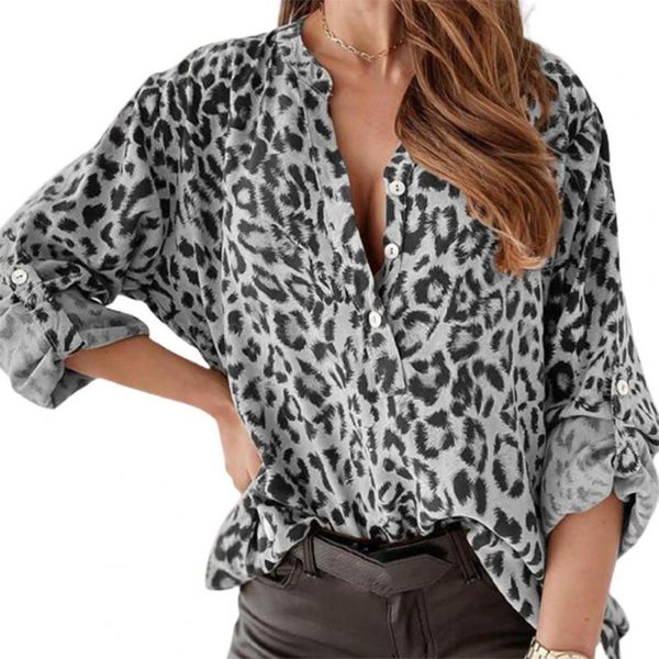 women's t-shirt t-shirts women fashion long sleeve stand collar buttons leopard print office shirt blouse clothing 2021, White
women's t-shirt t-shirts women fashion long sleeve stand collar buttons leopard print office shirt blouse clothing 2021, White