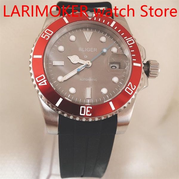 wristwatches automatic men's watch nh35/miyota 8215 movement sapphire glass date rubber strap aluminum bezel insert luminous, Slivery;brown
wristwatches automatic men's watch nh35/miyota 8215 movement sapphire glass date rubber strap aluminum bezel insert luminous, Slivery;brown