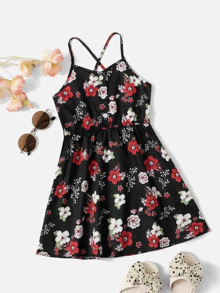 toddler girls criss cross floral print cami dress she, Red;yellow
toddler girls criss cross floral print cami dress she, Red;yellow