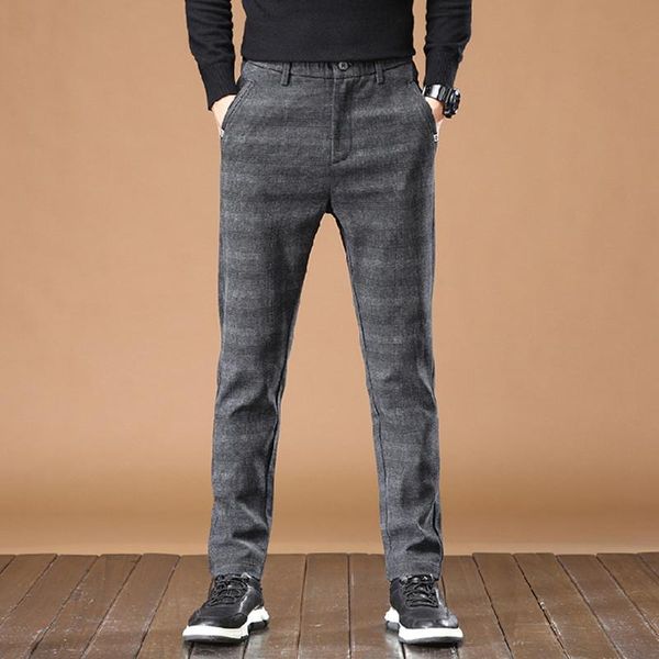 new men's straight elastic plaid pants classic style business formal trousers male black work stretch pants brand men clothing
new men's straight elastic plaid pants classic style business formal trousers male black work stretch pants brand men clothing